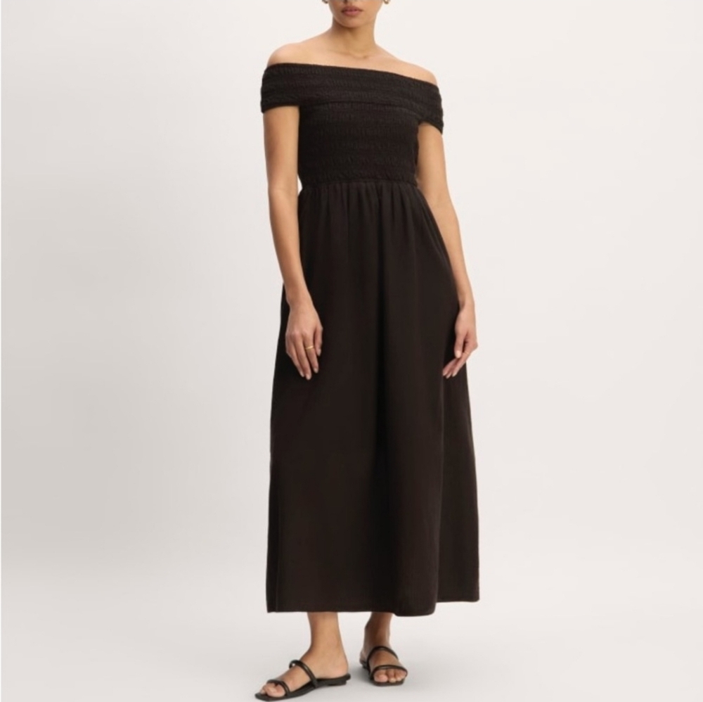 Everlane The Gauze Off-the-Shoulder Dress